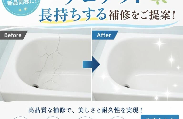 浴槽のひび割れ、サヨナラ！長持ちする補修をご提案！